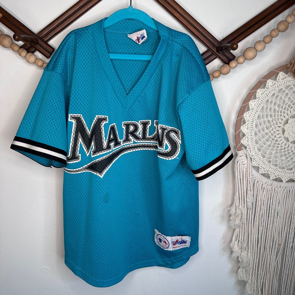 Vintage Majestic MLB Florida Marlins Mesh Jersey